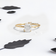 Cushion Lab Diamond with Scattered Accent Diamonds Ring - YDJLR101