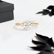 Oval Lab Diamond with Tiny Accented Diamonds Ring - YDJLR78