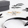 Princess Lab Diamond with Side Diamonds Ring - YDJLR70