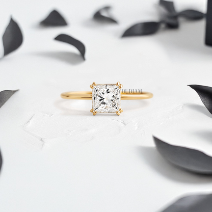 Radiant Lab Diamond in Four Double-Prongs Ring - YDJLR93