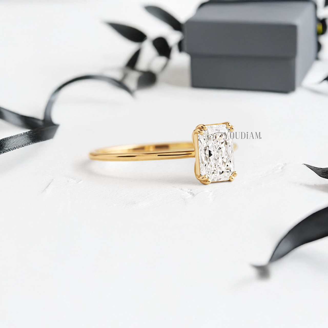 Radiant Lab Diamond in Four Double-Prongs Ring - YDJLR89