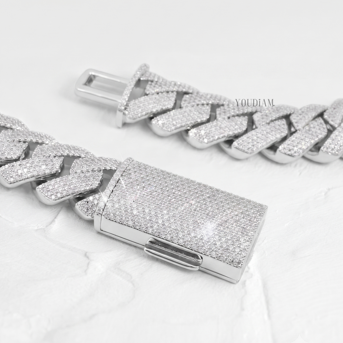 4 Row Cuban Link Chain 20mm with Lab Diamonds - YDJIOC13