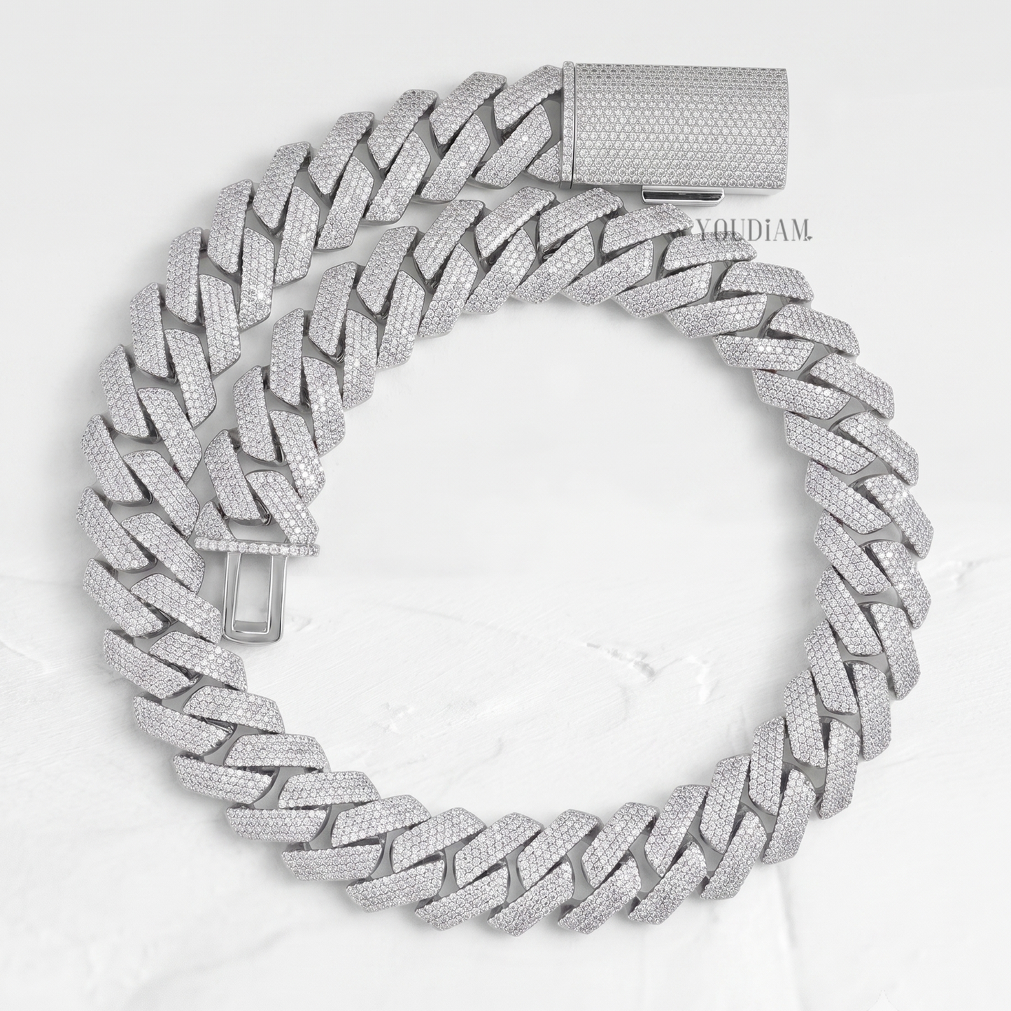 4 Row Cuban Link Chain 20mm with Lab Diamonds - YDJIOC13
