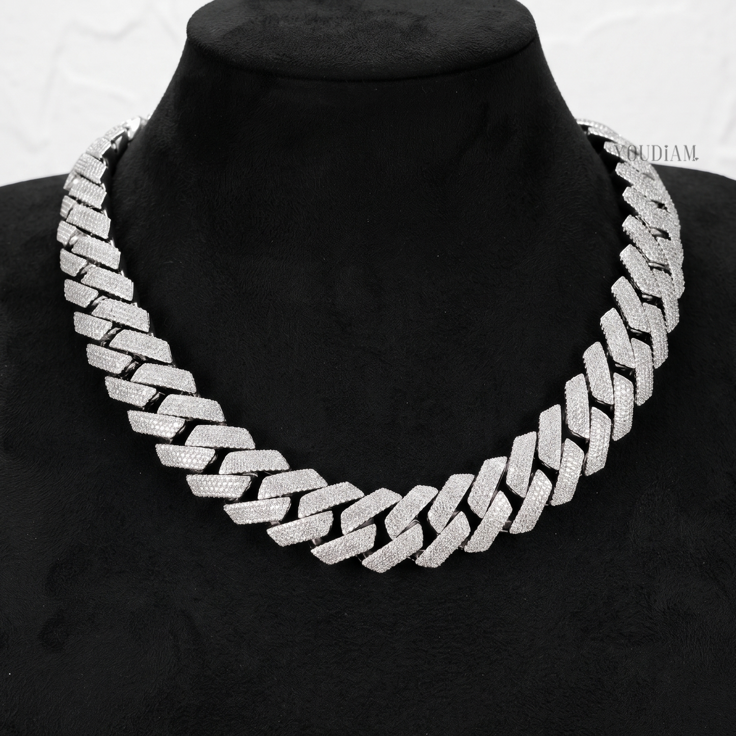 4 Row Cuban Link Chain 20mm with Lab Diamonds - YDJIOC13
