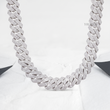 3 Row Cuban Link Chain 20mm with Lab Diamonds - YDJIOC12