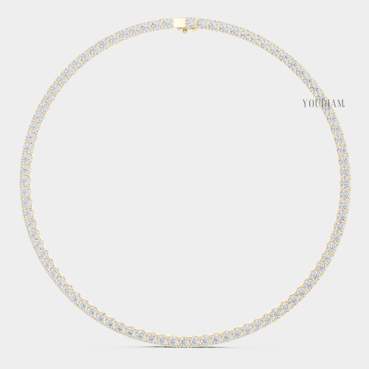 27ctw Round Lab Diamonds Tennis Necklace - YDJLN01