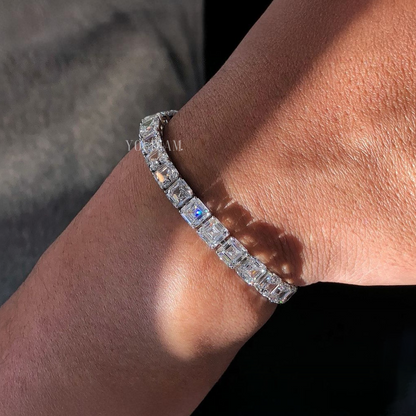 28CT Tennis Bracelet In Asscher Cut Lab Diamonds - EUDBL01