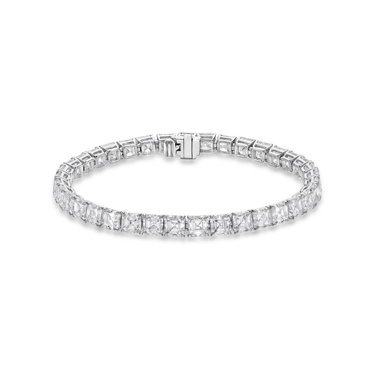 28CT Tennis Bracelet In Asscher Cut Lab Diamonds - EUDBL01