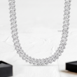 20 Karat Tenniskette mit abgestuften Diamanten aus 14 Karat Weißgold - UDJNL05