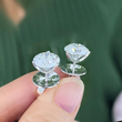 2.5ct Each Round Lab Grown Diamond Stud Earrings - EUDER01