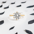 Round Lab Diamond in Six Prongs Ring - YDJLR10