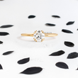 Round Lab Diamond with Trio-Prongs Ring - YDJLR53