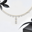33ctw Emerald Lab Diamonds Tennis Necklace - YDJLN02