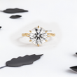 Round Lab Diamond on Twist Style Band Ring - YDJLR82