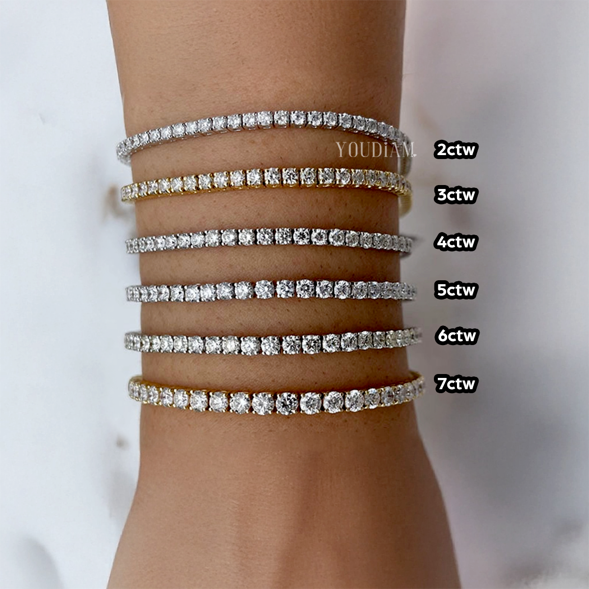 3ctw Round Lab Diamonds Tennis Bracelet - EUDBL08