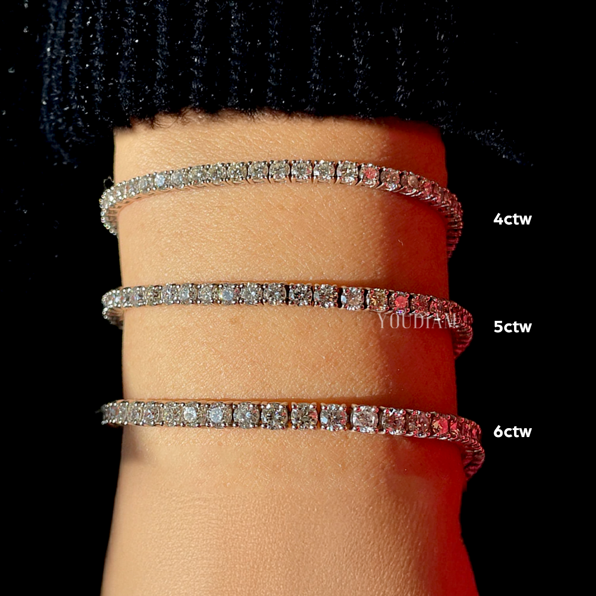4ctw Round Lab Diamonds Tennis Bracelet - EUDBL09