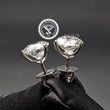 5ct Each Lab Diamond Studs Earrings - EUDER01B