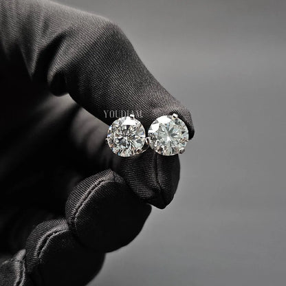 5ct Each Lab Diamond Studs Earrings - EUDER01B