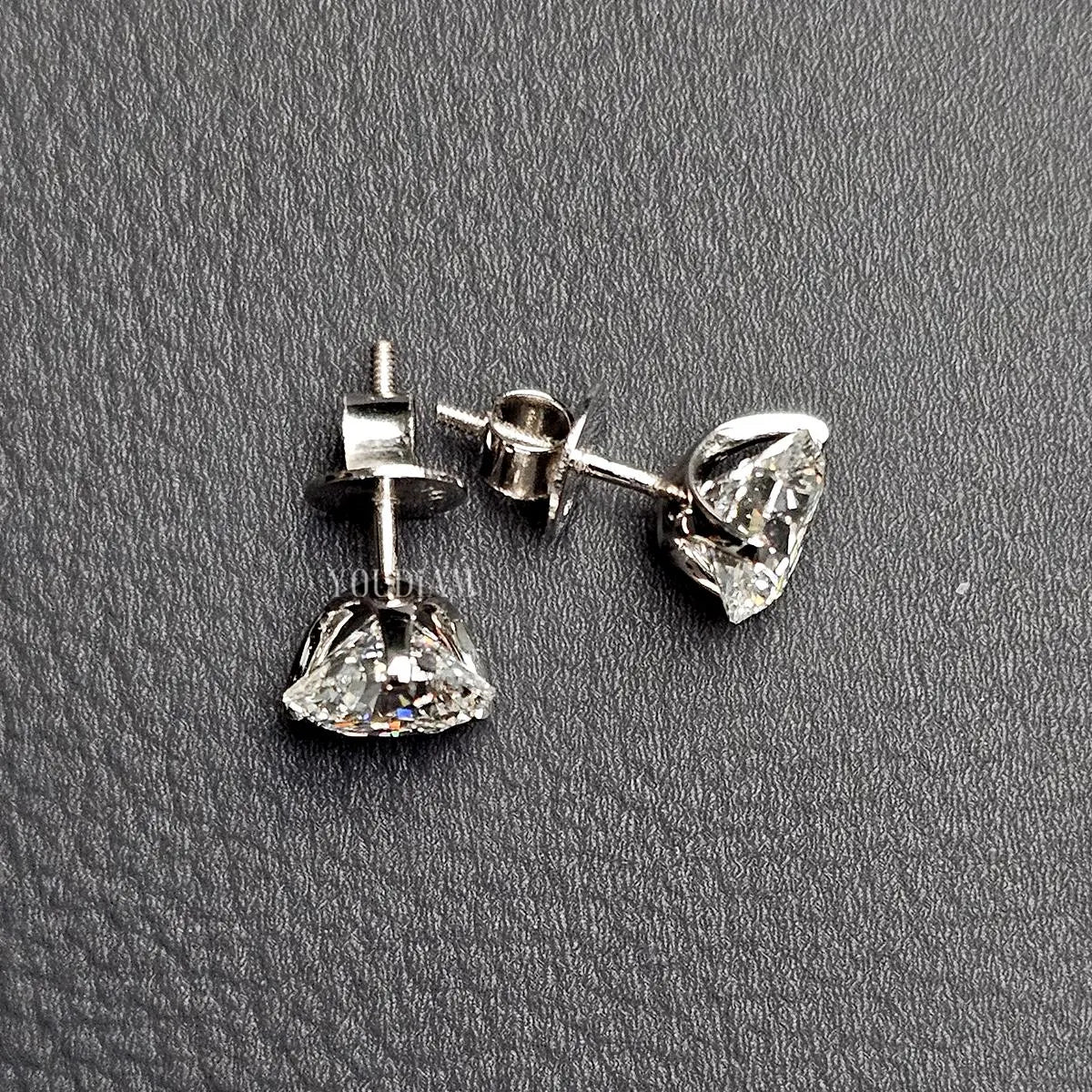 5ct Each Lab Diamond Studs Earrings - EUDER01B