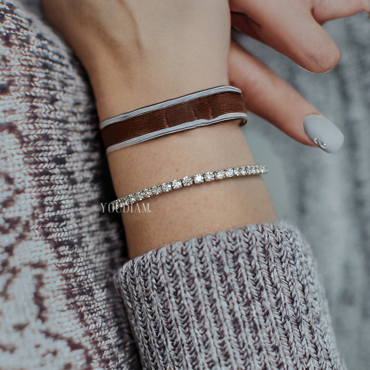 5ctw Round Lab Diamonds Tennis Bracelet - EUDBL10