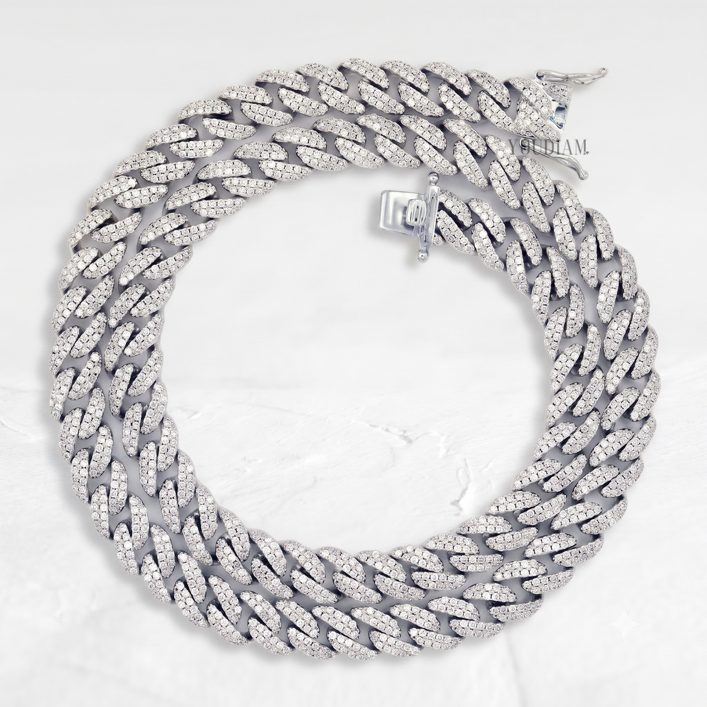 20 Karat Tenniskette mit abgestuften Diamanten aus 14 Karat Weißgold - UDJNL05
