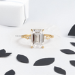 Emerald Lab Diamond on Twist Style Band Ring - YDJLR174