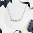 Five Graduated Lab Diamonds Pendant in Crown Setting and Anchor Chain - YDJLP64