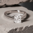 Lab Grown Princess Solitaire Engagement Ring, Princess Lab Diamond