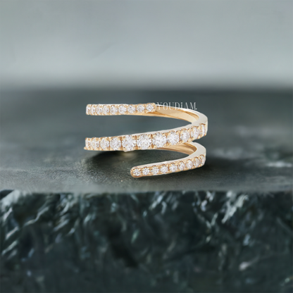 Lab Diamond Spiral Ring Eternity Band - EUDJLB03