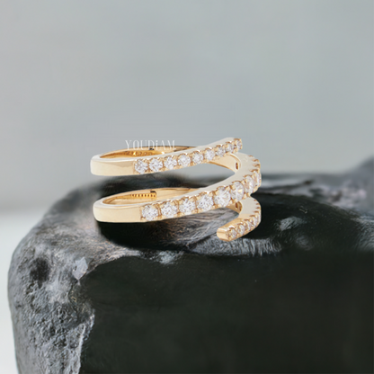 Lab Diamond Spiral Ring Eternity Band - EUDJLB03