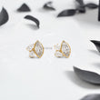 Marquise Cut Lab Diamond Studs with Two Accented Pear Diamonds - YDJLE59