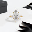 Marquise Lab Diamond with Tiny Accented Diamonds Ring - YDJLR167