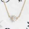 Marquise Lab Diamond Pendant with Accent Diamonds and Anchor Chain - YDJLP32