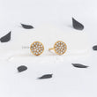 Mini Flower Stud Earrings in Pave Setting - YDJLE21