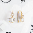 Mix Cut Lab Diamonds in Branch Style Earrings - YDJLE43