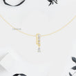 20 Karat Tenniskette mit abgestuften Diamanten aus 14 Karat Weißgold - UDJNL05