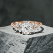 Oval Cluster With Marquise Trilogy Engagement Ring