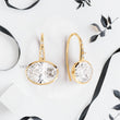 Oval Lab Diamond Stud Earrings in Bezel Setting with Hooks - YDJLE46
