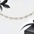 20 Karat Tenniskette mit abgestuften Diamanten aus 14 Karat Weißgold - UDJNL05