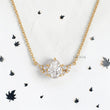 Pear Lab Diamond Pendant with Accent Diamonds and Anchor Chain - YDJLP29