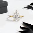 Pear Lab Diamond in Split and Thin Band Ring - YDJLR163