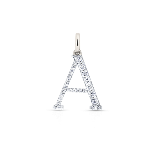 Alphabet Pendant, Personalized Lab Diamond Initial Pendant - EUDJP01