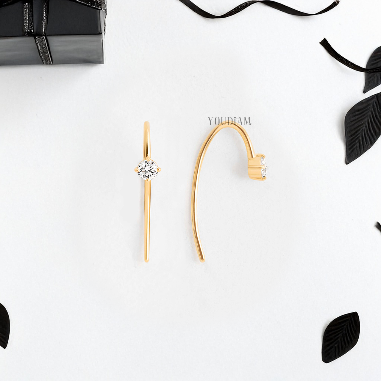 Petite Solitaire Lab Diamond Studs - YDJLE04