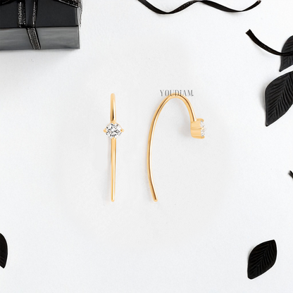 Petite Solitaire Lab Diamond Studs - YDJLE04