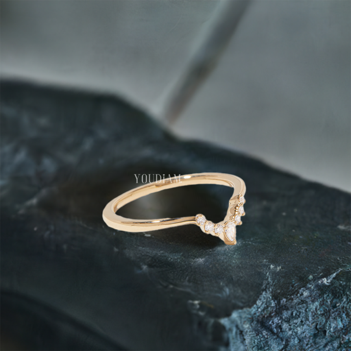 Pointed Tiara Band with Tiny Lab Diamonds - EUDJLB07