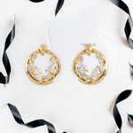 Portal Stud Earrings with Mix Cut Lab Diamonds - YDJLE19
