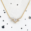 Princess Cut Lab Diamond Pendant with Accented Diamonds and Anchor Chain - YDJLP72