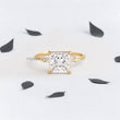 Princess Lab Diamond on Twist Style Band Ring - YDJLR186