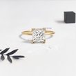 Princess Lab Diamond with Trio-Prongs Ring - YDJLR107