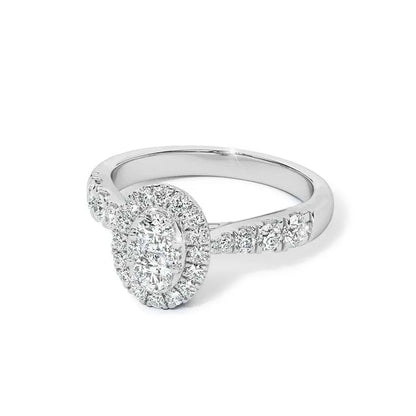 Riva Oval Diamond Ring - UDJLR01 - Youdiam